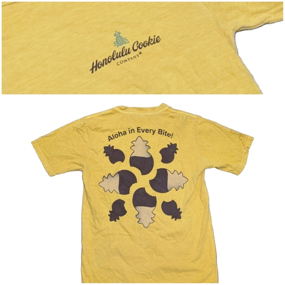 Crazy Shirts Hawaii Honolulu Cookie Company T-Shirt top tee shirt Pineapple Dye